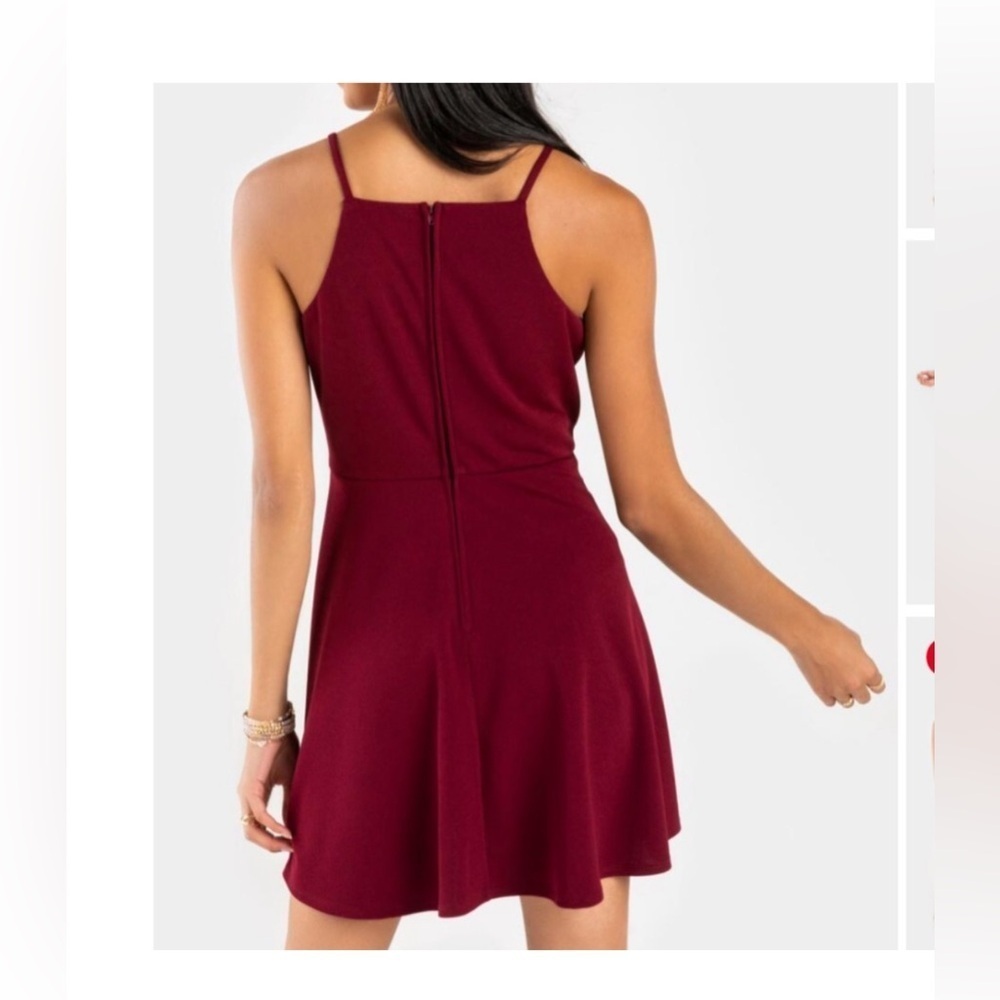 NEW w tag Trixxie Mini dress from Francesca’s in size small WINE colored - Picture 2 of 8